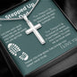 For Stepped Up Dad | I Love You - Stainless Steel Cross Necklace