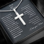 To My Son | I Love You - Stainless Steel Cross Necklace