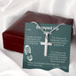 For Stepped Up Dad | I Love You - Stainless Steel Cross Necklace